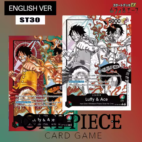 Diy One Piece One Piece Card Game Start Deck EX Luffy & Ace ST-30-001 ENGLISH MONKEY D LUFFY PORTGAS