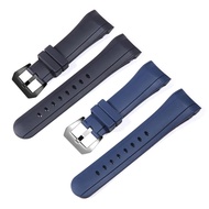 Luxury Blue Black 24mm Silicone watchband For Graham strap Racing Bent Watch band Rubber Bracelet wi