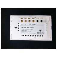 Tuya Wifi Five-Speed Fan Light Switch Thyristor Speed Adjustment Touch Panel Switch Remote Control