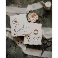Iway | YES CUSTOM | Real photo | HIS VOWS HER VOWS WEDDING CARD SET