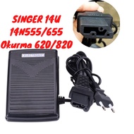 SINGER 14U 14N655 Pemijak Mesin Jahit Pengawal kaki Mesin Jahit Pedal Sewing Machine Foot Controller
