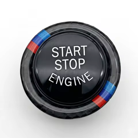 Carbon Fiber Engine Start Stop Button Cover For BMW F30 F10 G20 G30 E90 M Style Ignition Switch Stic