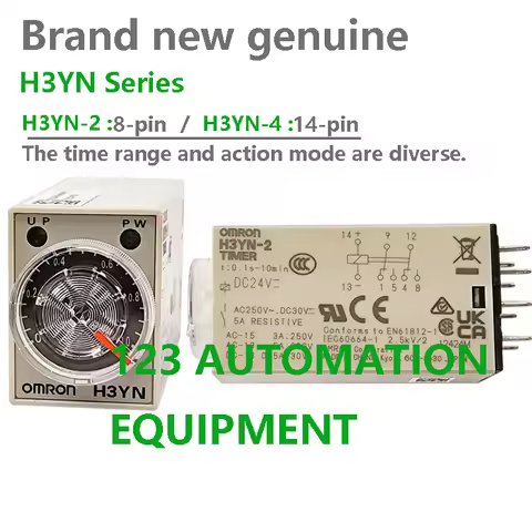 Authentic New Omron H3YN-2 H3YN-4 Small Timer DC24V / AC230V / AC24V Time Relay