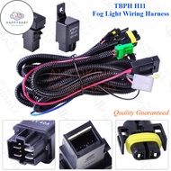 HB TBPH H11 Fog Light Wiring Harness Kit with LED Switch & 12V 40A Relay for Car Black