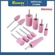 MERWIN 6mm MOUNTED POINT MOUNTED WHEEL GRINDING STONE W SHAPE STONE BURR MATA BATU POLISH STONE 65-M