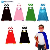 DGF  70x70cm Kids Halloween Cape & Mask DIY Drawing Coloring Set Blank Superhero Costume for Party R