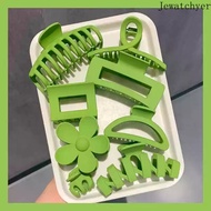 Set 8 kẹp tóc càng cua STYLE KOREA mix mẫu cỡ size lớn cặp chắc chắn- màu xanh lá hot tiktok dây buộ