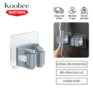 KOOBEE Mop Hanger – Hanging Brooms, Toilet Brushes, Glass Cleaners Without Drilling | CSNC09