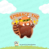 [Single Sticker] Embrace The Cringe Waterproof Vinyl Sticker | CakesNCats