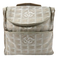 CHANEL 帆布New Travel Line Backpack銀扣背包