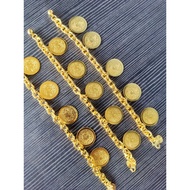 ❤️Gelang Sauh Dinar Besar Cop 916 ❤️Emas Korea