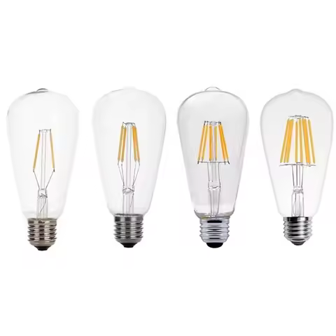 Edison Bulb E27 Retro Lamp ST64 8W 12W 16W 220V Vintage Filament Lamp Replace 40w 60w 80w Incandesce