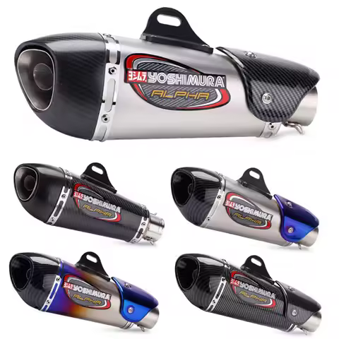 Motorcycle Exhaust YOSHIMURA Alpha Carbon Fiber DB Killer Muffler Escape moto Pipe For HONDA YAMAHA 