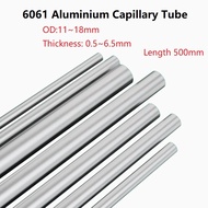 6061 Aluminium Capillary Tube Length 500mm OD 11~18mm Inner Straight Round Aluminum Alloy Hollow Rou