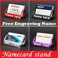 Name card stand . namecard holder + Free Engraving Name. namecard case stand. Customize name
