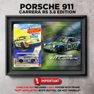 Gambar Frame Diecast Hotwheels Porsche 911 Carrera rs 3.8 Berserta Poster