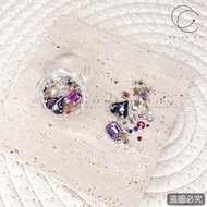 [Ching R '] Jewelry 816 One Piece Box Small Diamond Red Purple Flat Manicure Big