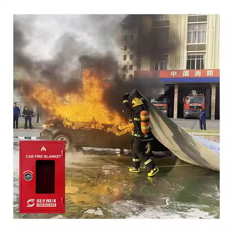 Fire Blanket EN 13501 6X8 m 19.8X26 Ft Extreme Emergency Lithium Car Fire Blanket