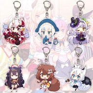 Hololive Vtuber Keychain Anime Figure Pendant Gawr Gura Mori Usada Fubuki Suisei