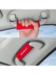 1件紅色棉質汽車扶手套,適用於奧迪、寶馬、奔馳和大眾汽車的屋頂門把手保護套