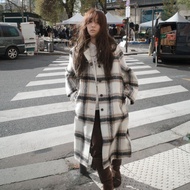 [SR-STUDIO]fl   2025  Winter New   Alpaca Wool  Blended  Remove the belt   Profile  Coat GCJT