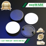 ecoWARE 1-3/8” Trim Cap Hinge Hole Cover Cabinet Screw Hole Plug Cover Plastic Hole Plug Round Decoration Cover