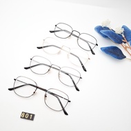Unisex Square Stainless Steel Glasses 801 Size 50.22.150 Di shopee