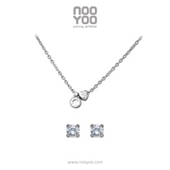 NooYoo เซ็ตสร้อยคอและต่างหูสำหรับผิวแพ้ง่าย Token of Love Set Surgical Steel