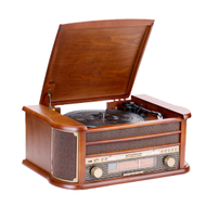 Others - 木質復古留聲機黑膠唱片機老式收音機仿古電唱機磁帶機（圖片色 510X350X210mm）