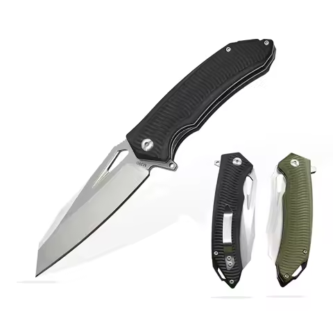M390 Steel Bearing G10 Handle Pocket Folding Knife Outdoor Camping Tool Christmas Gifts EDC