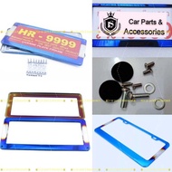 Plate Holder Frame Front Bumper Nomber Logo Emblem License Roadtax Metal Cover Bar Casing Viva Perso