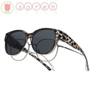 SOREN Driving Sunglasses, Round Frame Y2K Fit Over Sunglasses, Fashion Retro UV Protection Wear Over