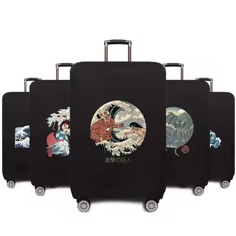 Luggage protective cover Travel Accessories Luggage Case Cover 18-32 Inch Wave Pattern Series Trolle