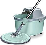 WZHZJ Hands Free Washing Rotating Flat Mop Lazy Round Flat Mop Single Bucket Home Household One Mop One Single Bucket Lazy Mop