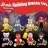 Sonic Figures Building Block Toys Tails Amy Knuckles Shadow Block Anime Mini Building F0n0