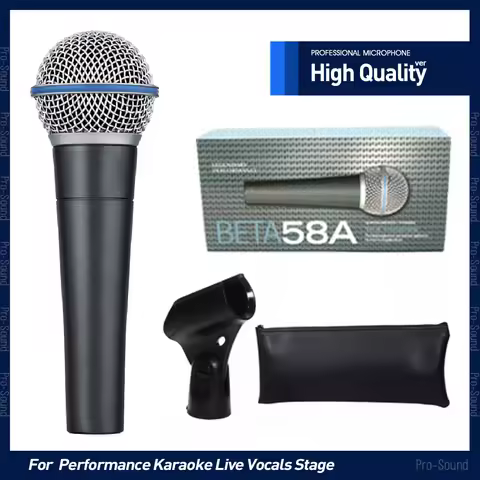 High Quality BETA58A Professional Dynamic Super-Cardioid BETA58 Vocal Wired Microphone For Live Kara