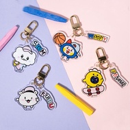 1pc Kpop Idol TREASURE Cute Cartoon Characters TRUZ Keychains Acrylic Double-sided Sandwich Key Ring Pendant