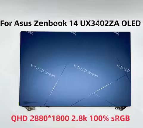 Original 14" For Asus Zenbook 14 UX3402 UX3402ZA OLED LCD Screen QHD 2880*1800 100% sRGB Touch LCD s