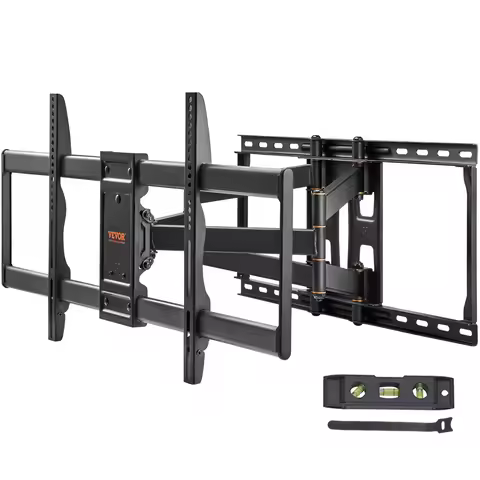 SucceBuy Full Motion TV Mount Fit for 26-90in TVs Swivel Tilt Horizontal Adjustment TV Wall Mount Br