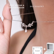 DucaSaint - Vine Drop Necklace | 999 Sterling Silver Hypoallergenic Anti-Rust Necklace