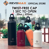 RevoMax Vacuum Insulated Thermal Water Bottle Flask - 592ml/20oz Thermos Bottle