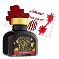 British Diamine Fountain Pen Ink Bottle, Diamine Red Dragon Ink Bottle 80ml