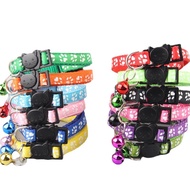 New Style Pet Collar 1.0 Cat Head Buckle Footprint Patch Bell Collar Cat Teddy Collar Cat Towel/Bath