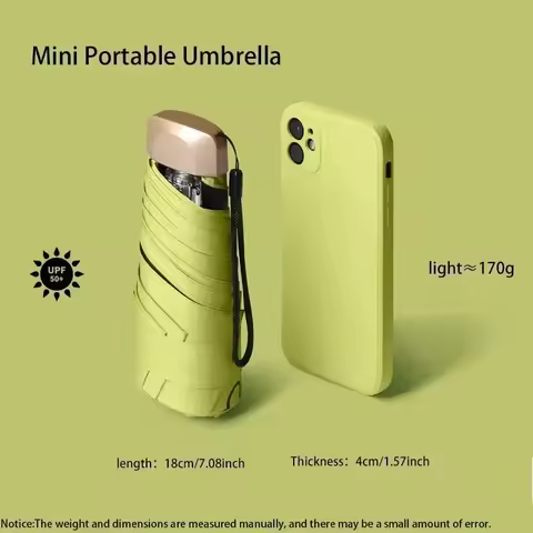 Mini Portable Five-fold Umbrella Portable Sunshade Umbrella Outdoor Mini Sun Umbrella UV Protection 