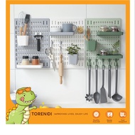 [Ready Stock] TORENDI DIY Pegboard Wall Board Wall Organizer Storage Rack Papan Dinding Hiasan Papan
