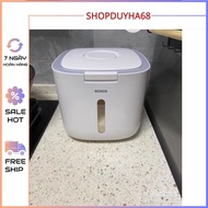 Smart Rice Container, Smart Ecoco Rice Container With Pop-Up Lid 13kg Convenient