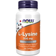Viên Uống NOW FOODS L-Lysine 500mg Tăng Cường Sức Đề Kháng, Nhanh Lành Các Vêt Tổn Thương Ở Da, Ngườ