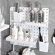Wall-Mounted Pegboard Set with Hooks & Trays | IKEA-Compatible Storage Organizer