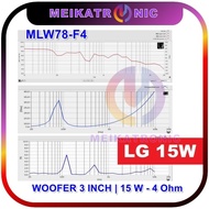 Speaker Audio Mini Speaker Woofer 3 Inch 15W 4 Ohm | Subwoofer Lg Bass