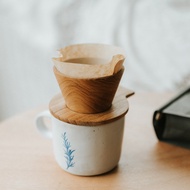 Wooden Coffee Dripper with holder for coffee and wood lover